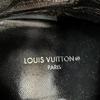 Great LOUIS VUITTON Short Boots Black Suede Leather Women 36.5 Used