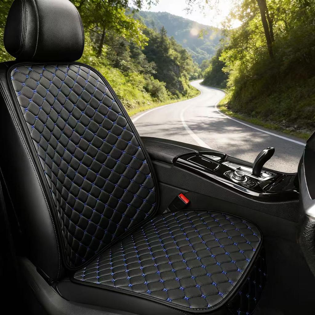 New Car Seat Cushion Universal Comfort Breathable Leather Diamond Grid Single Seat Multi-Pack Universal Vehicle Seat Pad