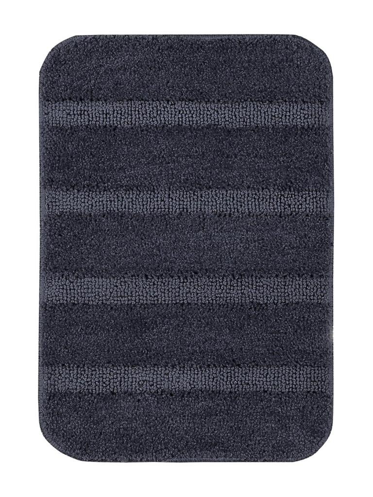 Microfiber Soft Anti Slip Rectangular Door Mat|Bath Mat Set of 2 (Grey, 35X50 CM)