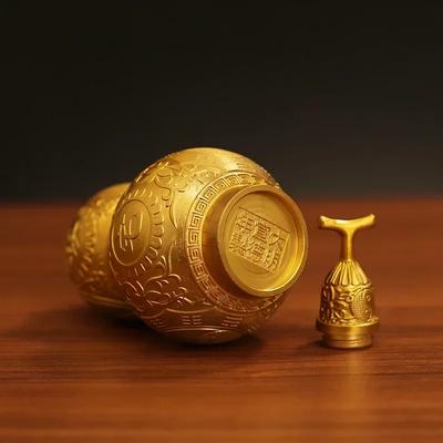 Kürbis Feng Shui Wu Kalebasse Ornament Lou Anhänger Einweihungs Skulptur Dekor Tisch Haus Goldene Glücksdekorationen Dekoration