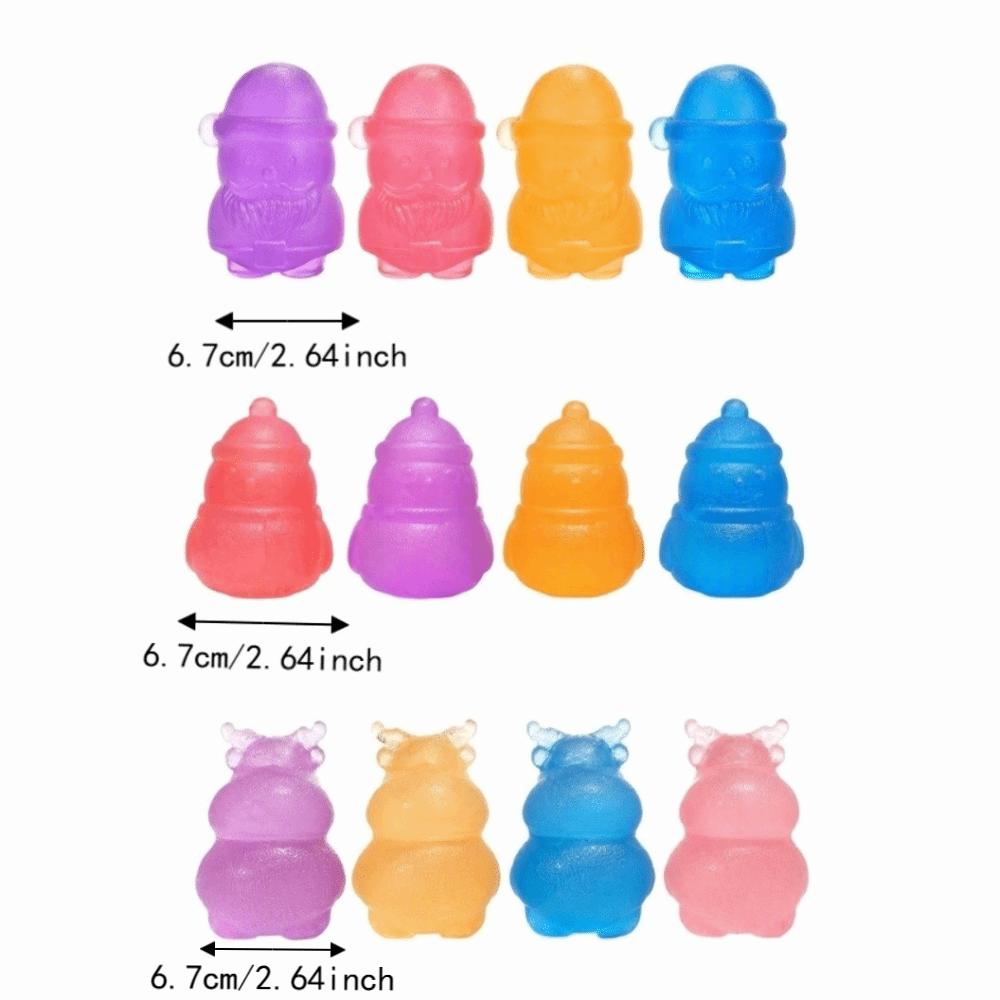 Super Soft Christmas Pinch Elk/Santa Claus/Snowman Non Rebound Fidget Toy Office Stress Relief