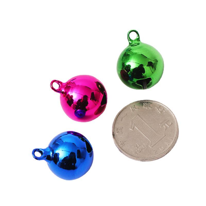 18 mm Färgstark Galvaniserad Husdjurshalsbandsklocka - Julprydnad Vakuumpläterad Järnklocka