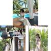 Summer Lace Spliced Backless Dress For Beach Vacation With Slim Fit Design