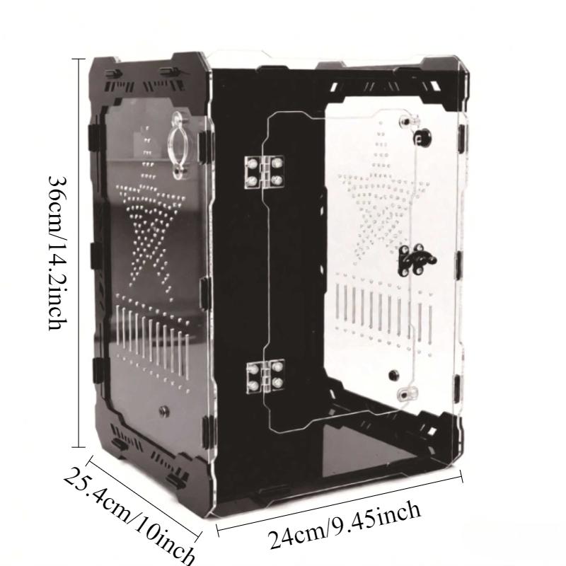 Reptile Terrarium Anti-escape Breathable Acrylic Lizard Breeding Box Transparent Spider Gecko Breeding Cage Reptile Display Box