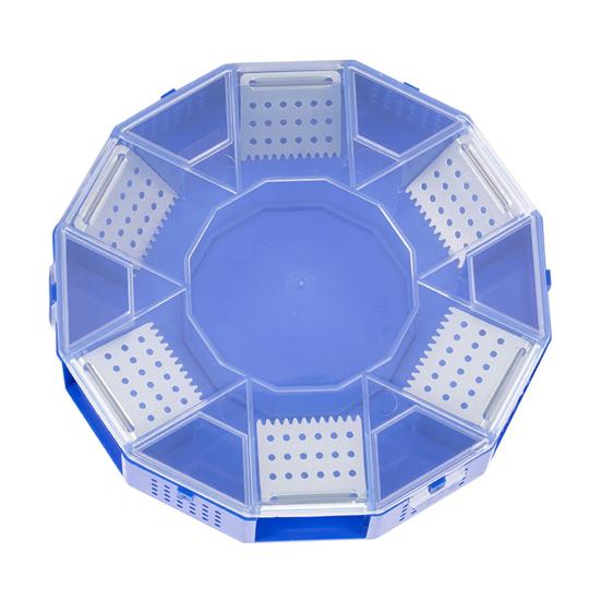 Cockroach Catcher Box 6 Entrance Single Layer PP Plastic Round Roach Trap Box for Kitchen