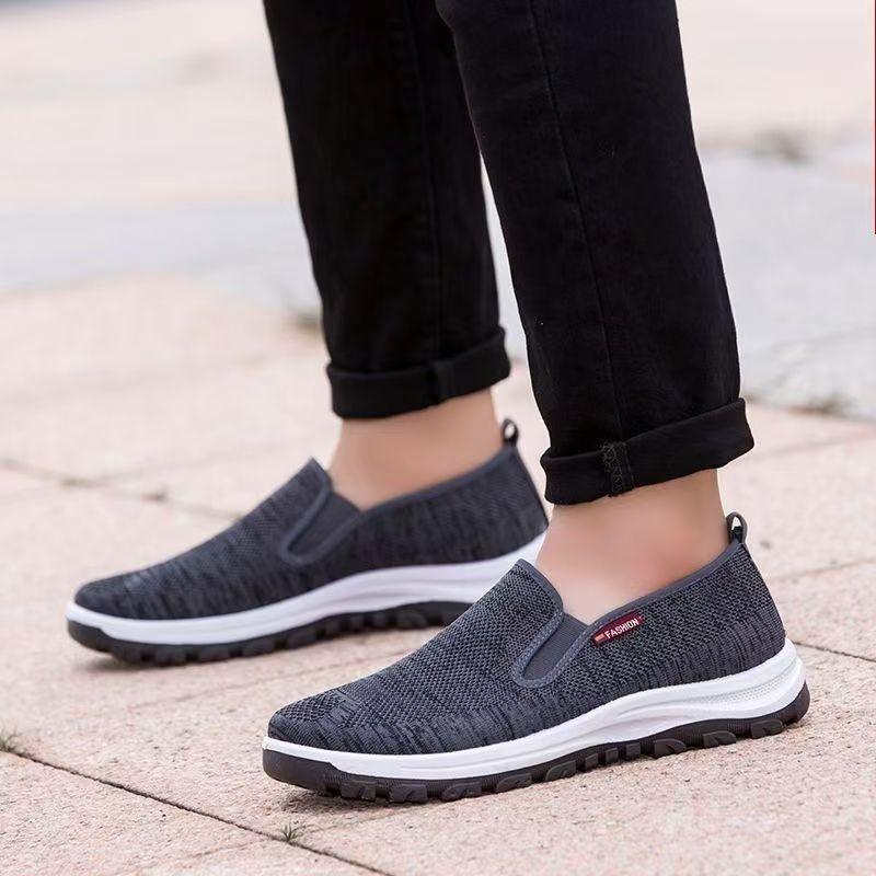 Men's Shoes Spring and Autumn Fashion Simple Breathable Lightweight Low-top Casual Shoes Platform Outdoor Sports Shoes