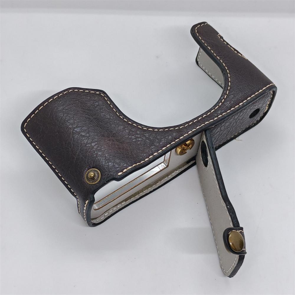 PU Leather Camera Half Case for Fujifilm X100VI Fuji X100VI Base Cover Battery Opening Shell