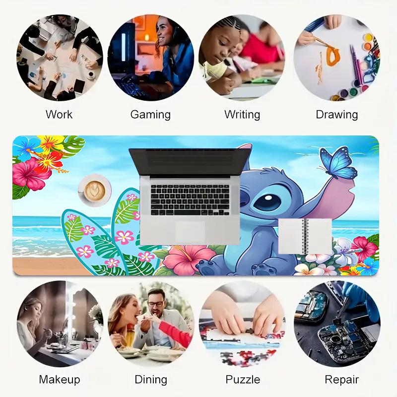 Lilo Stitch Xl Gaming Mouse Pad Nonslip Rubber Base Stitched Edge Waterproof Desk Mat For Pc Laptop Gamer Office Computer Accessories C929900