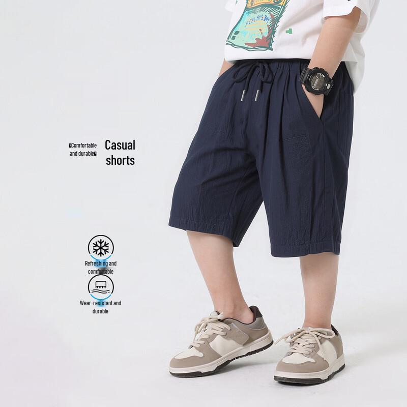 Yoyotale Summer Boys Cotton Blend Casual Shorts 120