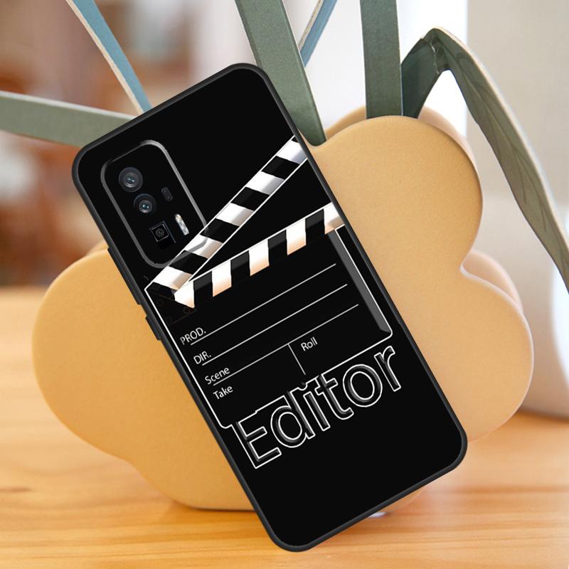 Film Clapperboard Case For Xiaomi 14 13 Ultra 11T 12T 13T Pro 12 Lite POCO F6 F5 X6 M6 Pro X5 X3 F3 M5s Cover