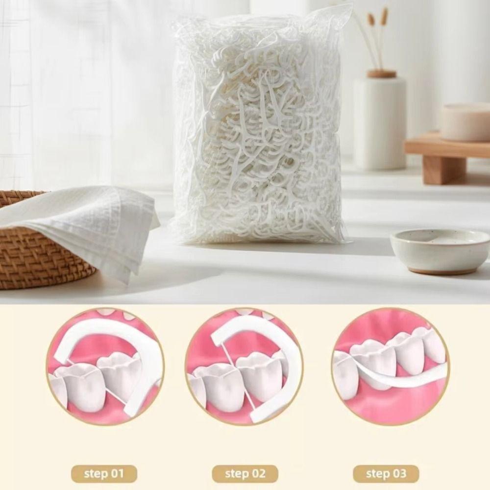1000 Pièces Nettoyage des Dents Fils Dentaires Cure-Dents Ultra-Fins Bâtonnets de Fil Dentaire Brossettes Interdentaires