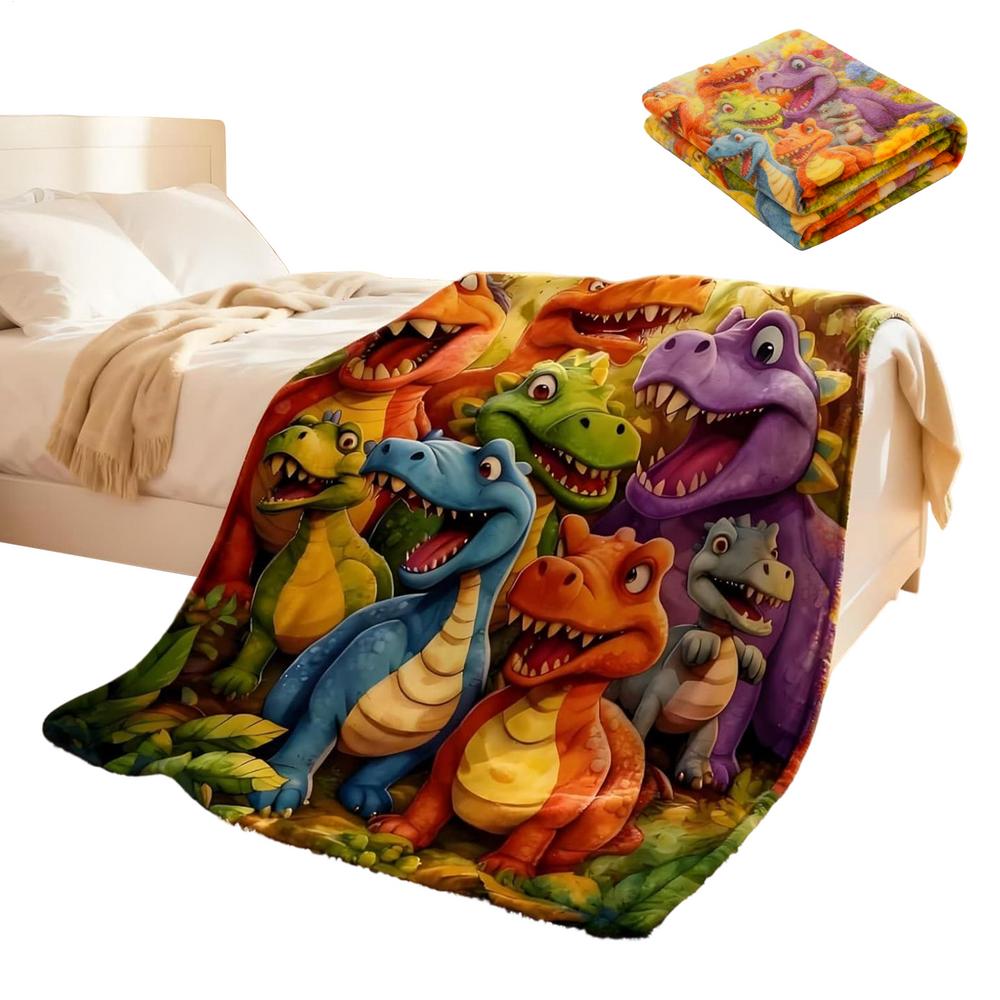 

Dinosaur Blankets Machine Washable Quilt Dinosaur Fleece Blanket For Girl Room Summer Winter Home Indoor Bedroom Christmas