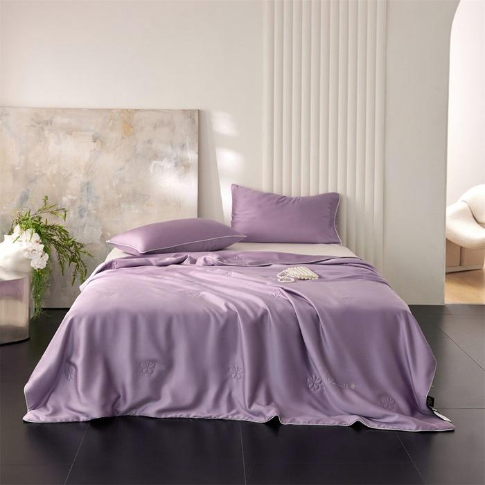 

Летнее одеяло из лиоцелла Tencel 60s - 100% стираемый шелк, комфорт при кондиционировании воздуха, прохладное одинарное одеяло 150x200 CM