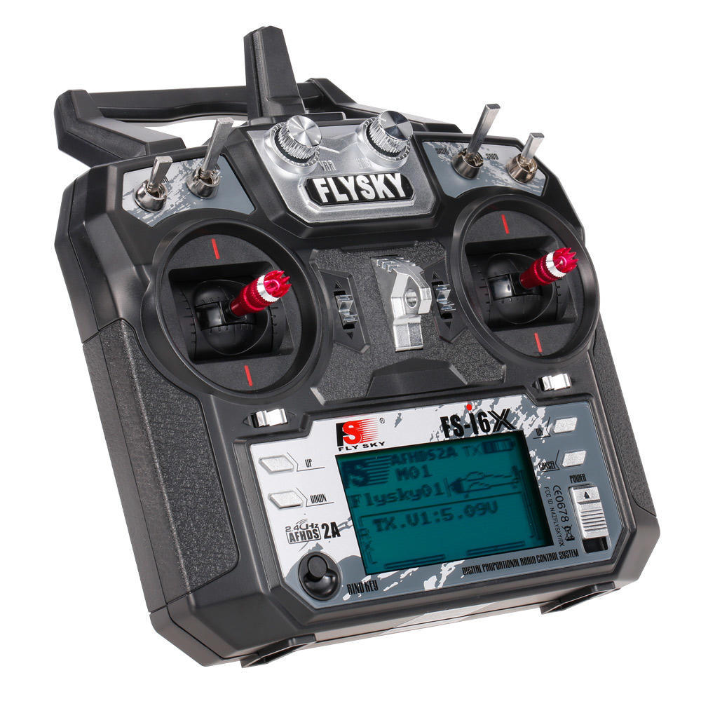 Trasmettitore RC Flysky FS i6X 2,4 GHz 10CH AFHDS 2A con Ricevitore FS iA6B per Aereo Elicottero RC