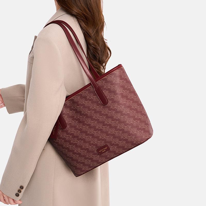 Vintage High-End Ruyi Xiangyun Tote Bag Niche Design Shoulder Bag Commuter Handbag