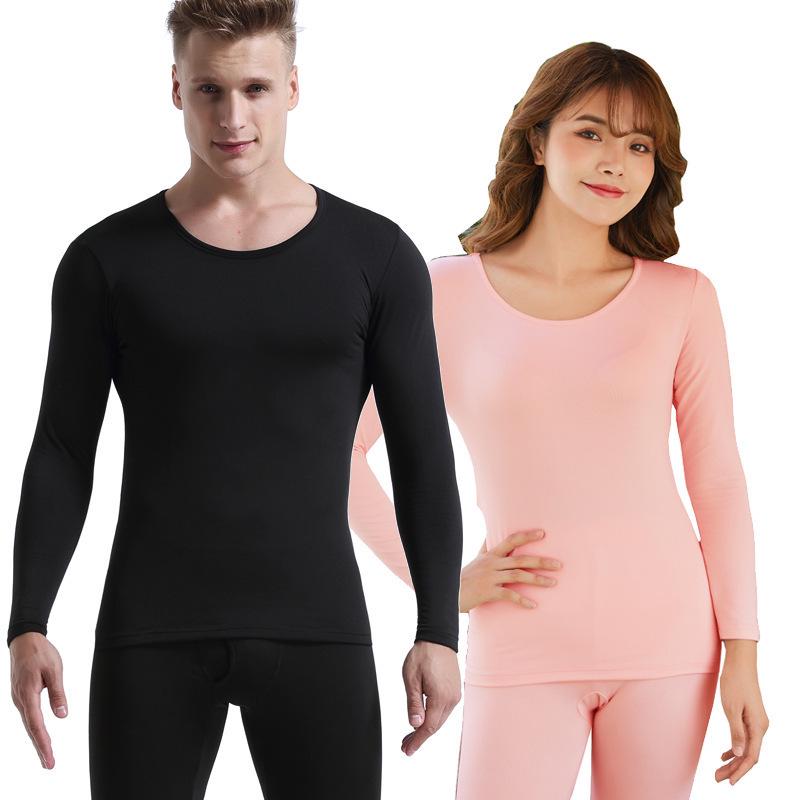 Men's Thickened Fleece-Lined Base Layer Underwear Set for Autumn