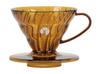 (CAPTAIN STAG) HARIO X Captain Stag Coffee Dripper V60, 1-2 Cups, Made In Japan, Amber, UW-3574