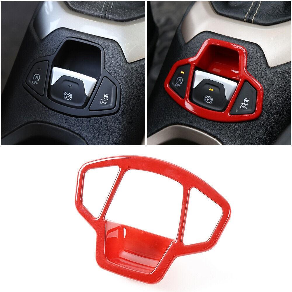 For Jeep Renegade 15-2023 Glossy Red Console Electronic Handbrake Cover Trim
