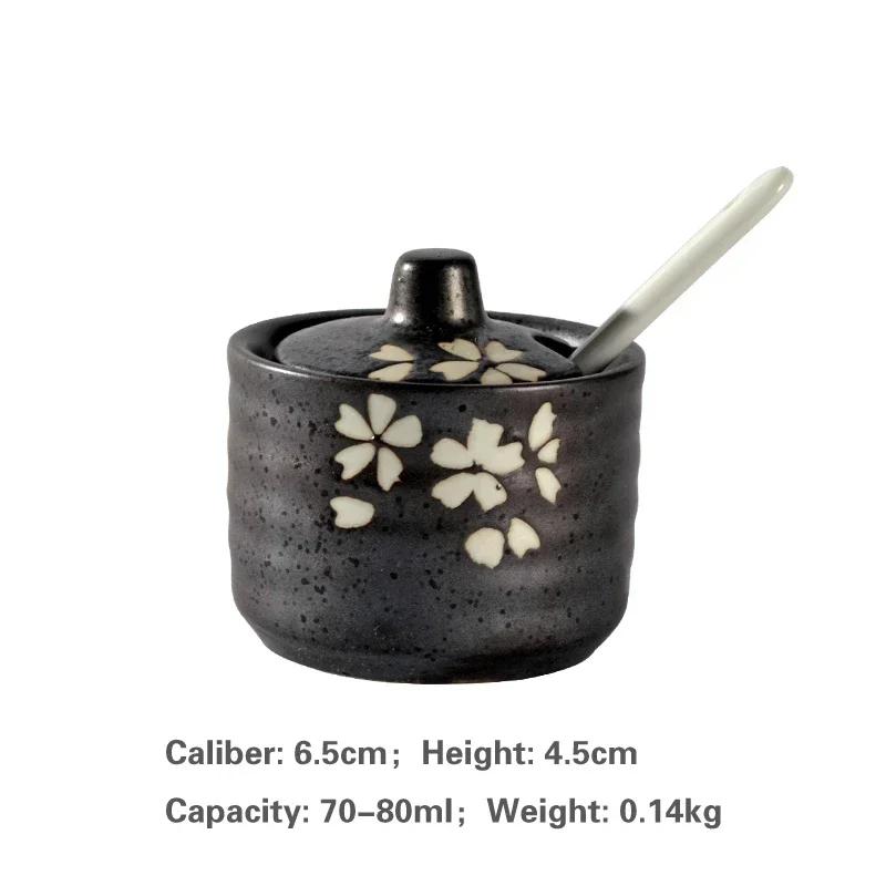 Creative Can Ceramic Seasoning Tank Kitchen Ware Storage Bottles and Jars Seasoning Bottle Japanese Seasoning Tank