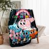 1pc Blanket The Amazing World of Gumball1 Print Design, Lightweight Blanket for Sofa, Bed- Soft &Warm, Gift for All Seasons Like Christmas, Halloween