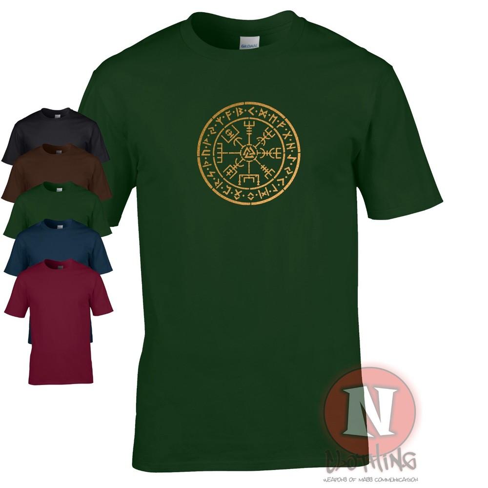 Viking runes t-shirt Norse Scandinavia Fantasy Vikings epic drama tee gold print