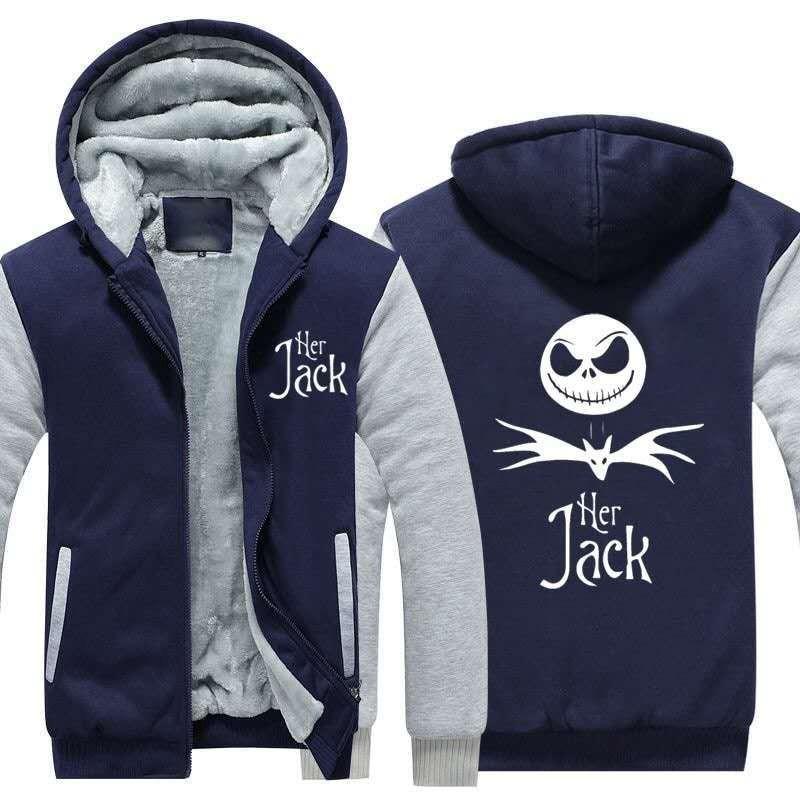 Premium Quality Nightmare Before Christmas Sally Jack Thicken Hoodie Sweatshirt Coat For Ultimate Comfort