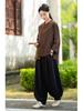 New Women's Cotton Linen Retro Stand Collar Shirt with Frog Buttons