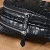 Crocodile Bone Pattern Leather Men's Chest Bag Crossbody Personalized Trendy Casual Single Shoulder