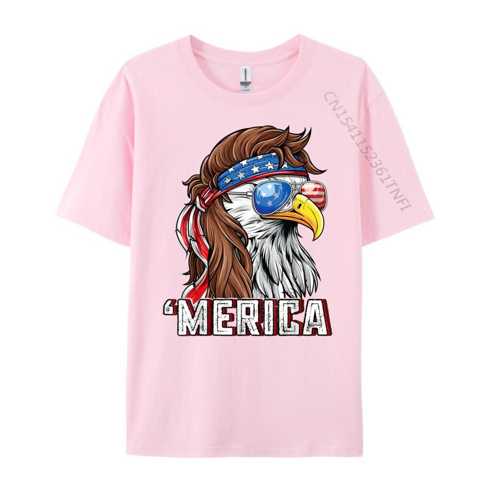 Merica USA American Flag Patriotic 4th of July Bald Eagle Funny Shirts Camiseta Easter Day