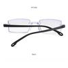 Rimless Anti Blue Light Myopia Glasses New Frameless Nearsighted Eyeglasses Women Men Unisex-1.0 To -6.0