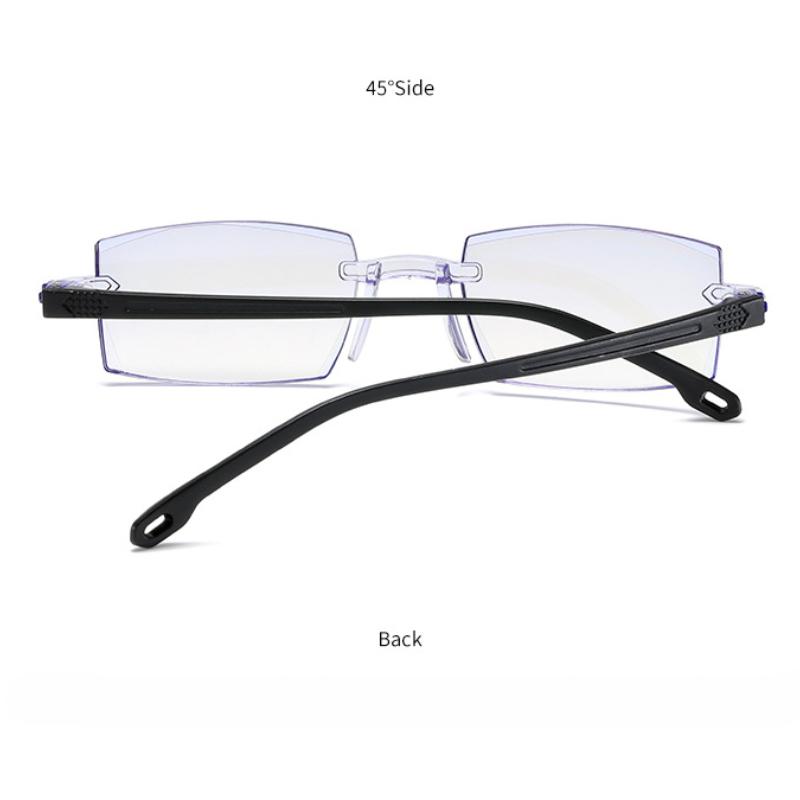 Rimless Anti Blue Light Myopia Glasses New Frameless Nearsighted Eyeglasses Women Men Unisex-1.0 To -6.0