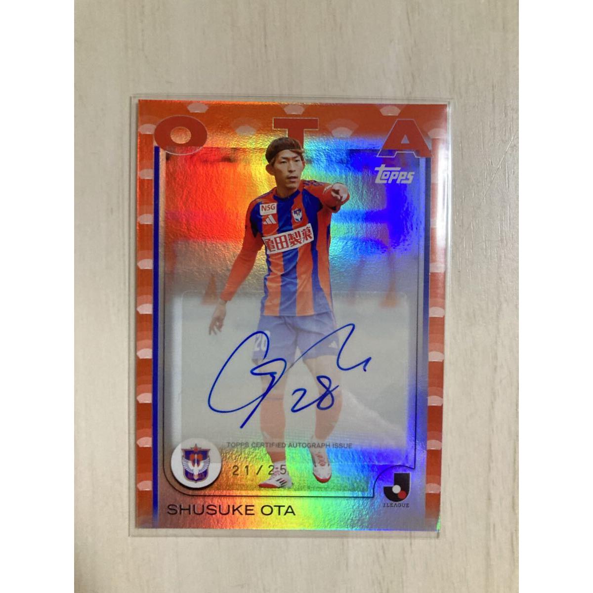 Used 2025 J League Flagship Albirex Niigata Shusuke Ota Autographed Card 21/25 TOPPS