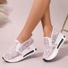 Fashion Women Sneakers Ladies Fashion Embroidery Round Head Thick Bottom Sneakers Women Summer Breathable Mesh Flower Shoes for Women