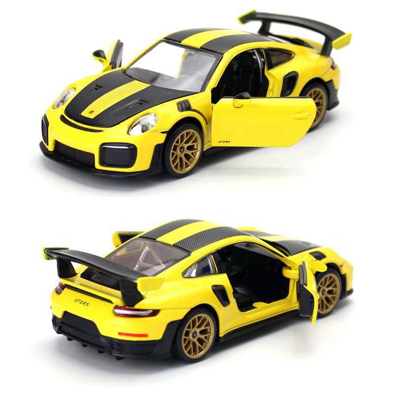 Model auta 911 GT2 RS v měřítku 1/32, stahovací autíčko se zvukem a světlem pro děti Batole Kluci Dívčí Dárková kolekce