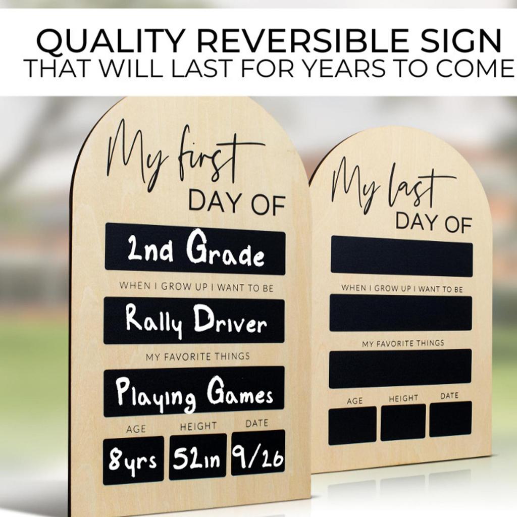 First Day Of School Sign Reusable Memory Photo Board With Handles Back To School Starting School Nursery Preschool