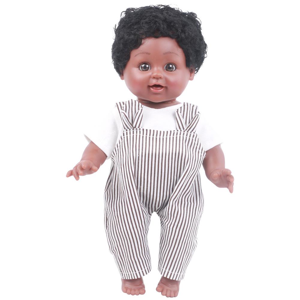 

Симуляция Черная Кукла Малыш Маленькая Кукла Девочка Игрушка Кукла Винил Пластик Мягкая Кукла Африканская Кукла 30Cm No IC