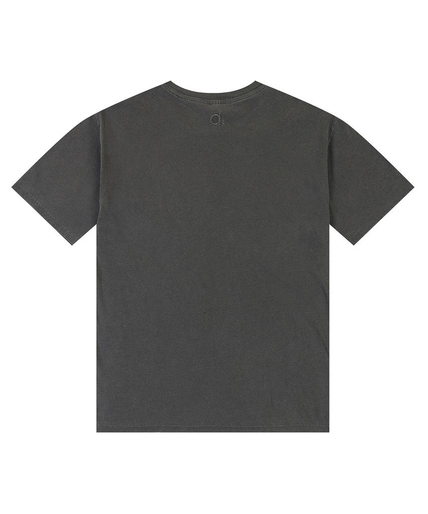 Aban Binmu Pigment Oversized Embroidered T-Shirt Charcoal Gray
