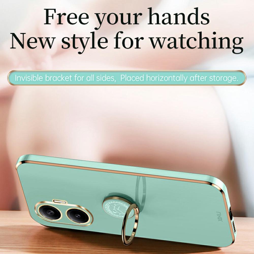 XINLI Für Xiaomi Poco F7 5G/Redmi Turbo 4 Pro 5G Hülle Ring Ständer Galvanisiertes TPU Handyhülle