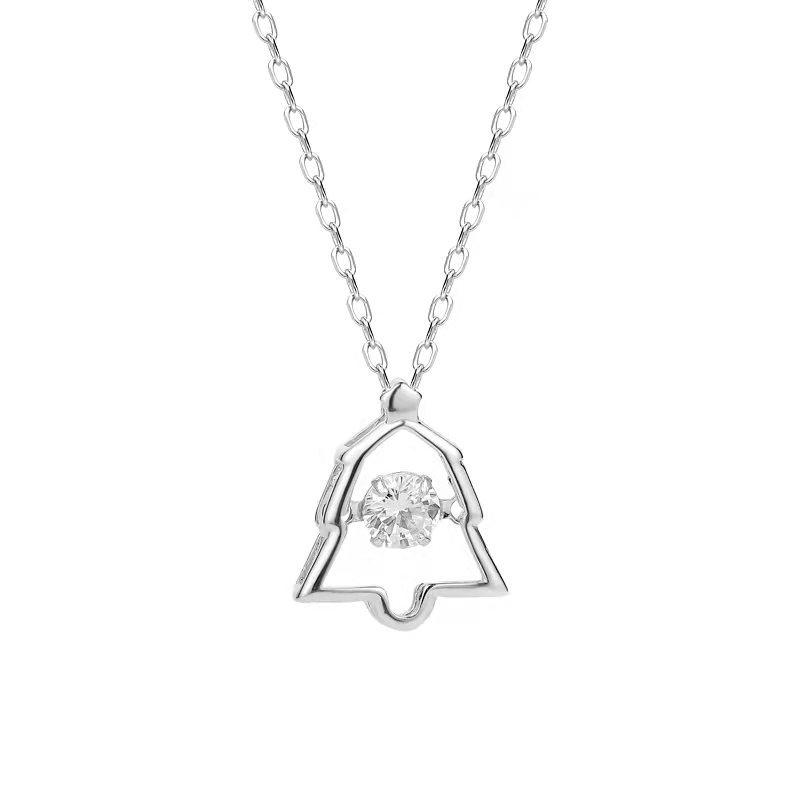 Yongyi S925 Sterling Silver Christmas Tree Necklace - Women's Light Luxury Pendant Jewelry
