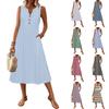 Women's Fashion Casual Checkered Striped Printed Dress