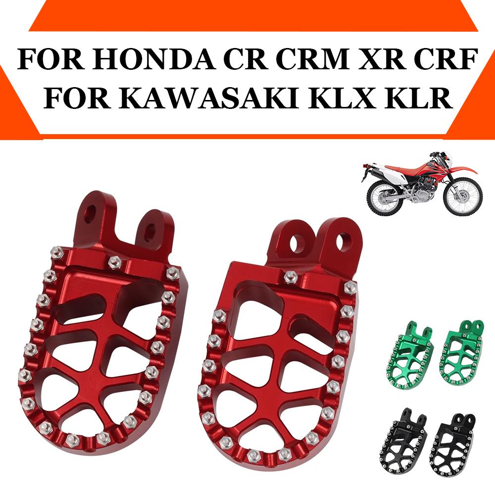 Fußrasten Fußrasten Pedal Fußrasten Für Honda CR 80 85 R CRM 250 XR 400 R CRF 230 1000 L DTC Für KAWASAKI KLX 250 S 300 R KLR 650