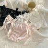 Ribbon Lace Bow Underwear Solid Color Women Briefs Temptation Low-Waist Panties Lady