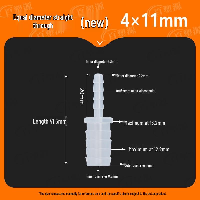 Plastic Hose Fitting: Reducing Straight-Through Barb Connector for Quick Water Pipe Connection in Fish Tanks
