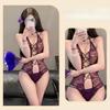 Sex Underwear Lace Neck One-piece Perspective Waist Tight Temptation Hollow Love Suit Straps