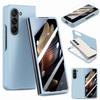 For Samsung Galaxy Z Fold6 5G Case Rubberized PC Phone Cover with Tempered Glass Film