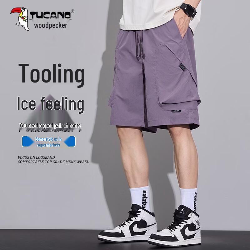 TUCANO Men s Ice Silk Quick-Dry Cargo Shorts 4XL
