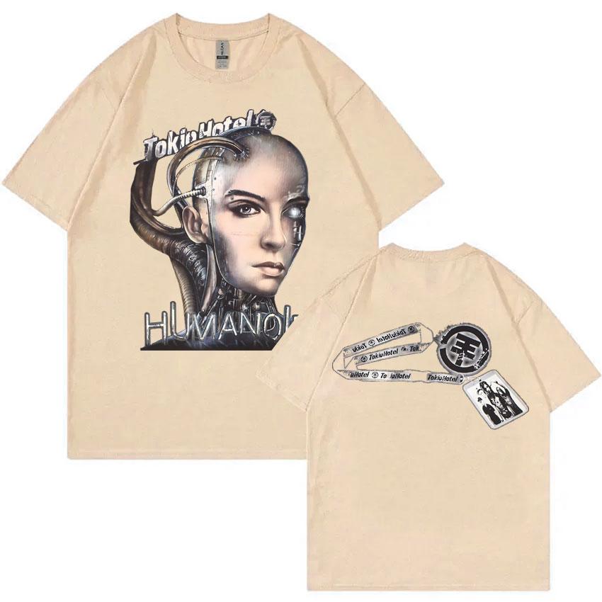 German Rock Band Tokio Hotel Humanoid Music Graphic T-shirt Men Hip Hop Punk Gothic T Shirts Men's Oversized Short Sleeve Tees
