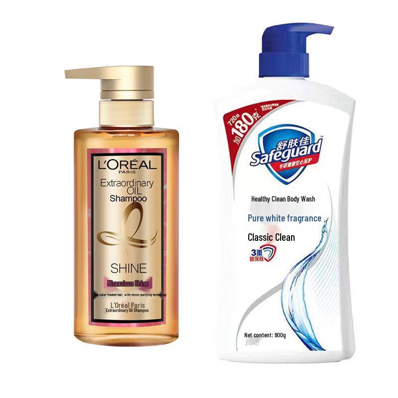 

L Oréal Extraordinary Oil Shampoo & Safeguard Body Wash Bundle