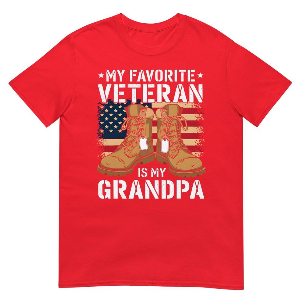 My Grandpa Is A Veteran Fathers Day Veteran Day TShirt S