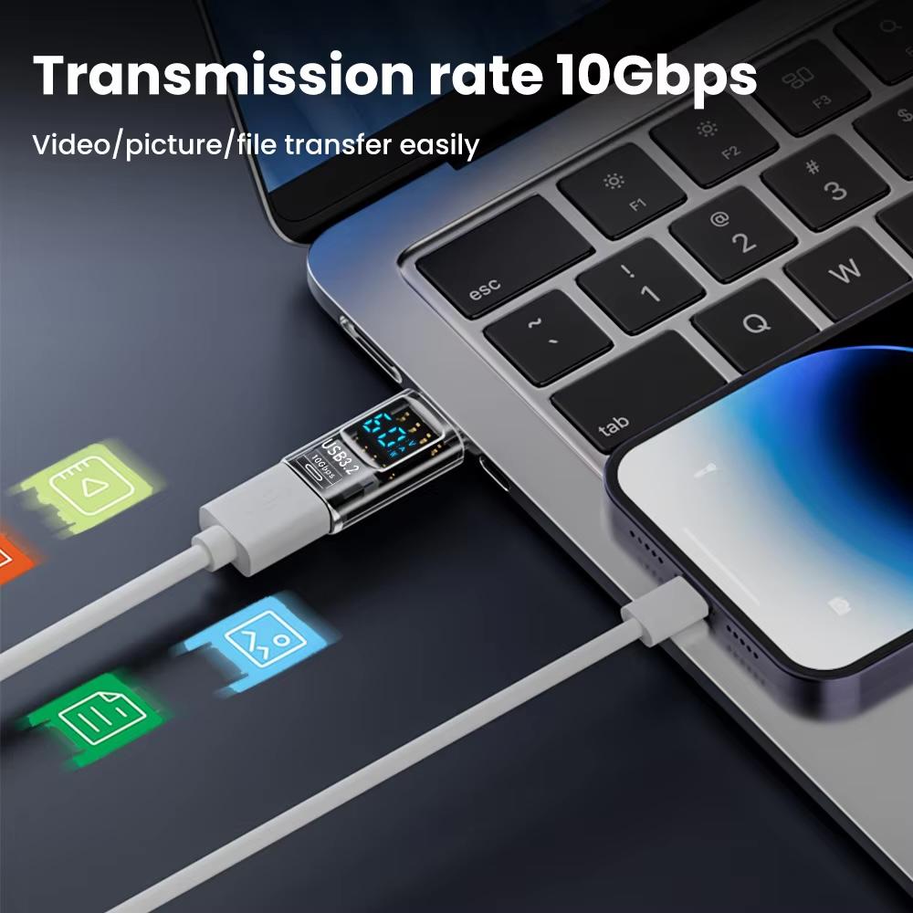 USB 3.2 Digital Display Adapter 10Gbps USB Male TO USB Female Converter Fast Charging Data Transafer USB C Adapter For PC Laptop